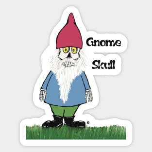 Gnome Skull Not Too Bright Sticker